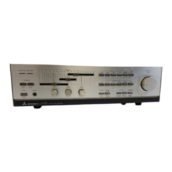 Mitsubishi DA-P30 Stereo Pre-Amplifier Manuals