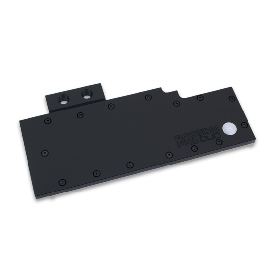 ekwb EK-FC Radeon Pro Duo Installation And Mounting Manuals