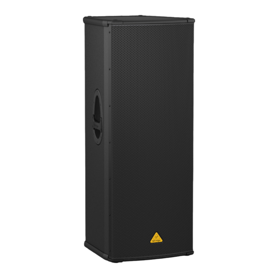 Behringer Eurolive B2520 PRO Quick Start Manual