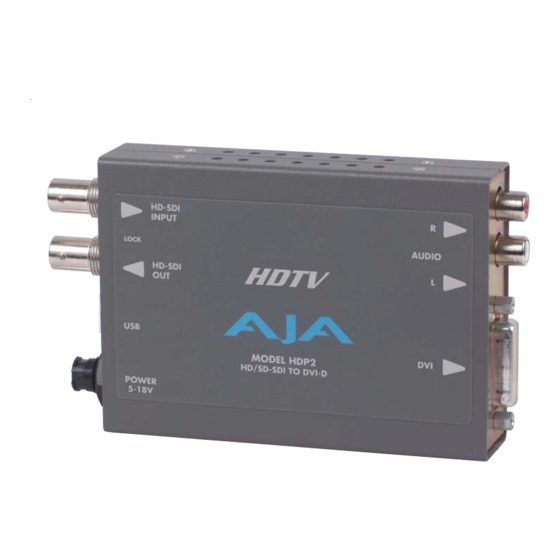 AJA HDP2 User Manual