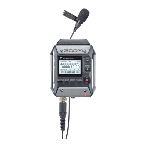 Zoom F1 Operation Manual