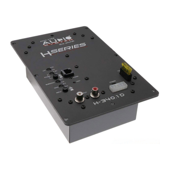Audio System H Series Owner's Manual