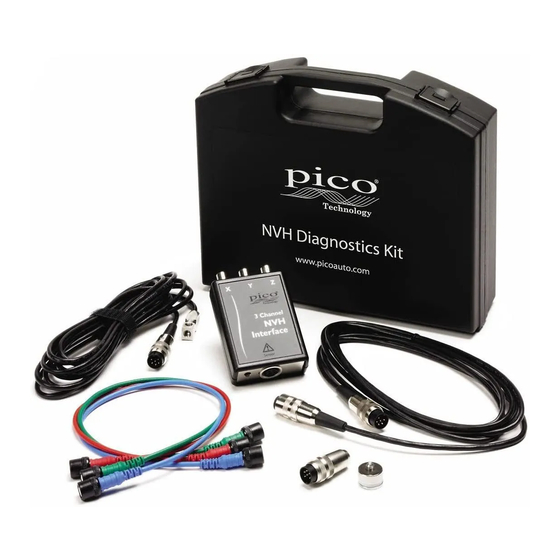 pico Technology PicoDiagnostics NVH Quick Start Manual