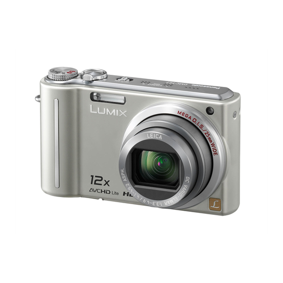 PANASONIC LUMIX DMC-TZ7 BASIC OPERATING INSTRUCTIONS MANUAL Pdf 