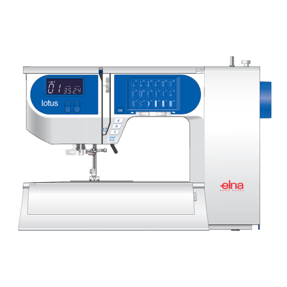 Janome Elna Lotus Owner's Manual