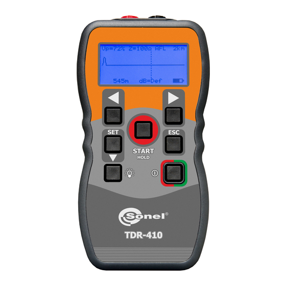 Sonel TDR-410 Operating Manual