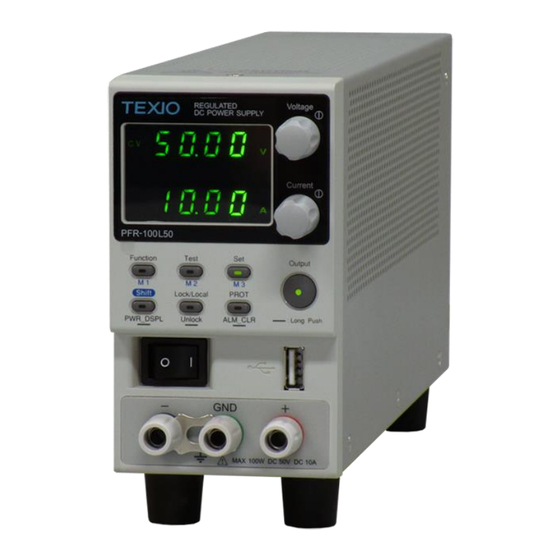TEXIO PFR-100 SERIES Manuals