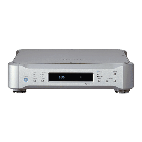 Teac Esoteric D-01 Owner's Manual