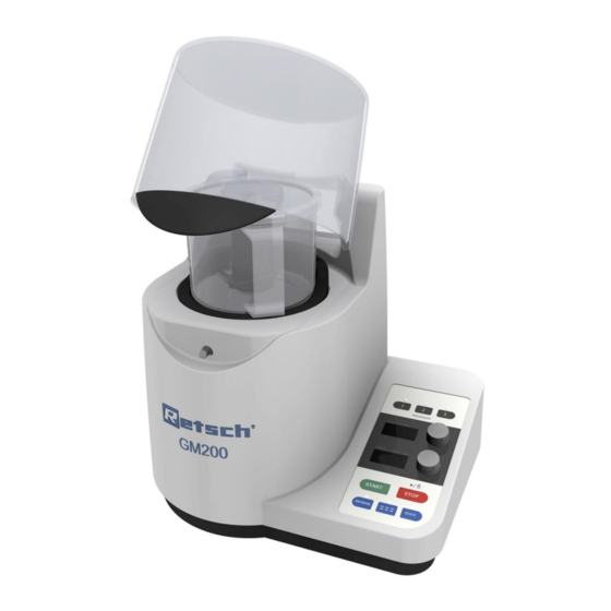 Retsch GM200 Operating Manual