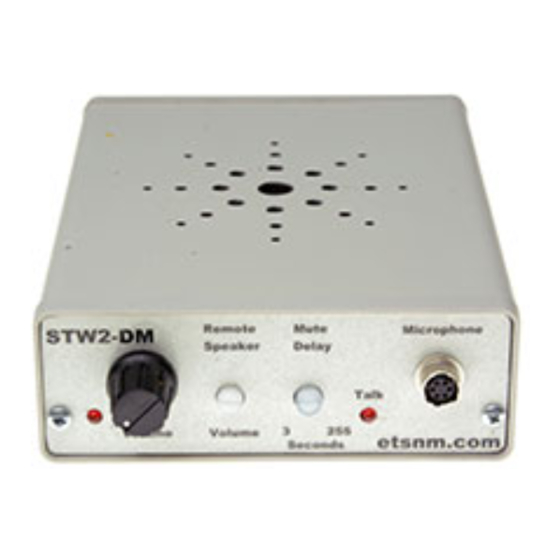 ETS STW2-DM Instructions