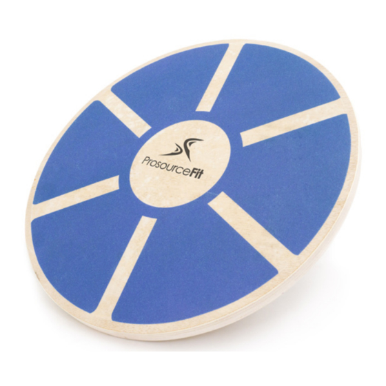 PROSOURCEFIT WOODEN BALANCE BOARD Instruction Manual & Exercise Manual