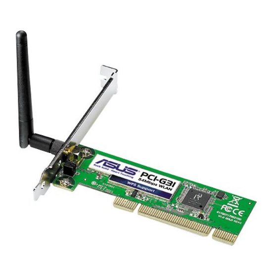 Asus PCI-G31 Quick Start Manual