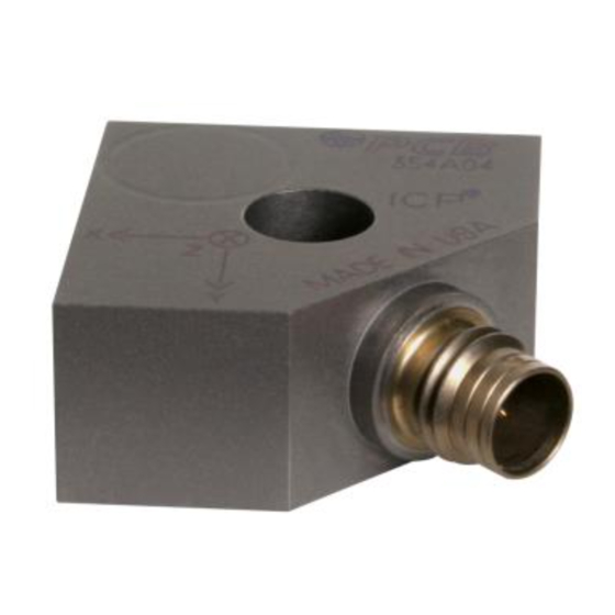 PCB Piezotronics Triaxial ICP 354A05 Installation And Operating Manual