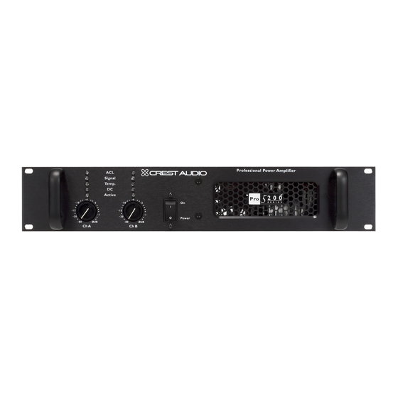 Crest Audio PRO 5200 Feature Overview