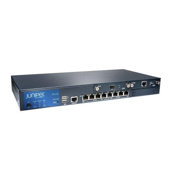 Juniper SRX220 Quick Start Manual