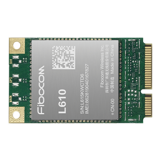 Fibocom L610 MiniPCIe Series Hardware Manual