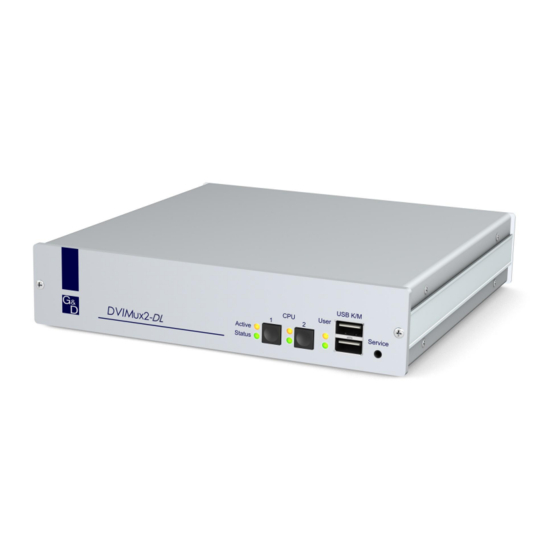 G&D DVIMUX2-DL-PS/2 Installation And Operation Manual
