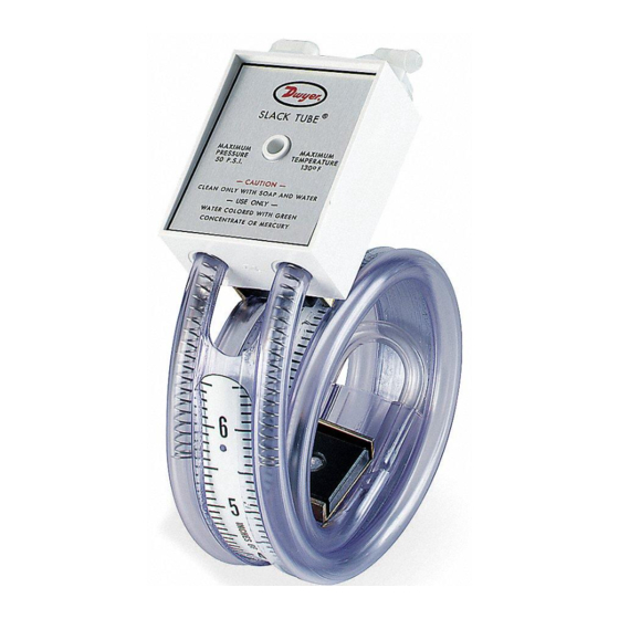 Dwyer Instruments Slack-Tube 1211-8 Instructions And Operation
