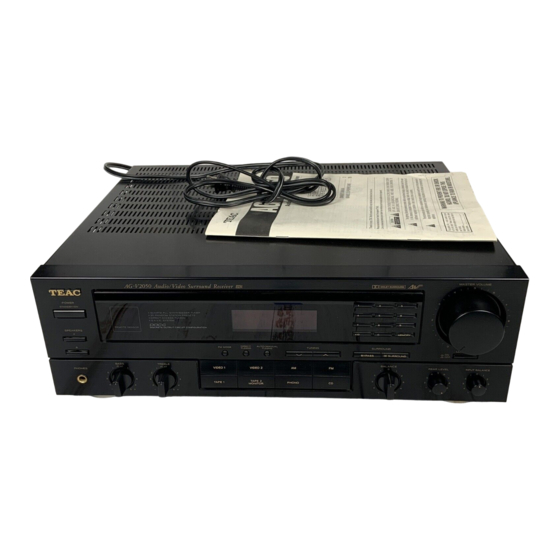 Teac AG-V2050 Owner's Manual