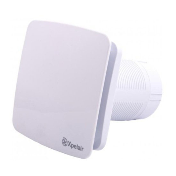 Xpelair CDC100P Installation And Maintenance Instructions Manual