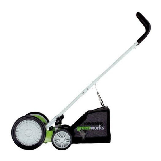 Greenworks reel mower discount manual