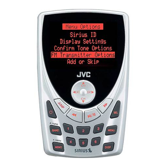 JVC Sirius KT-SR3000 Instructions Manual