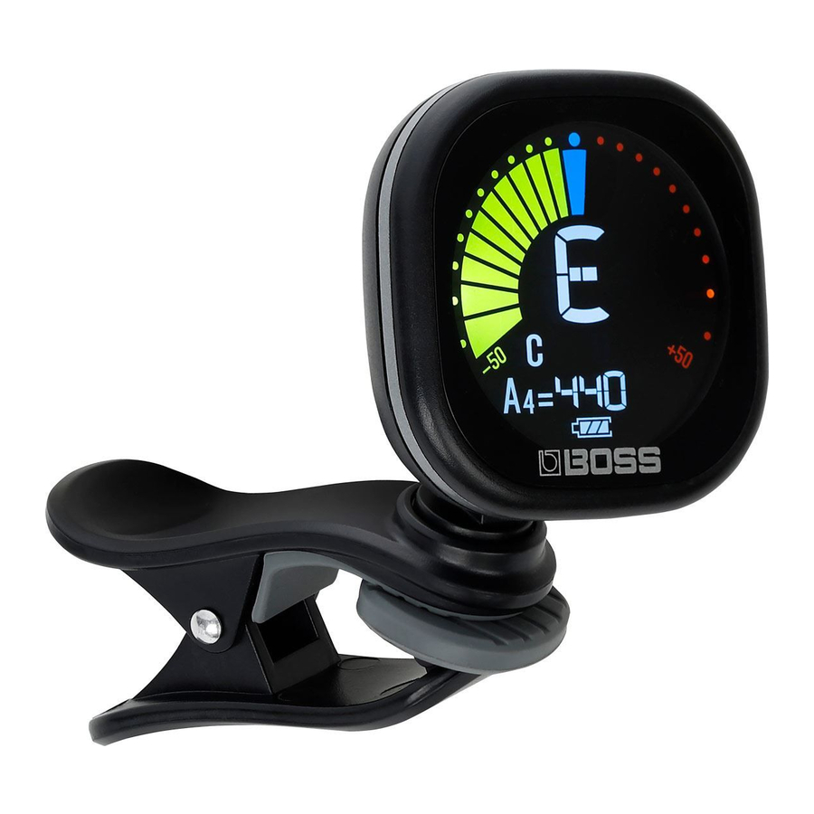 Boss TU-05 - Rechargeable Clip-on Chromatic Tuner Manual | ManualsLib