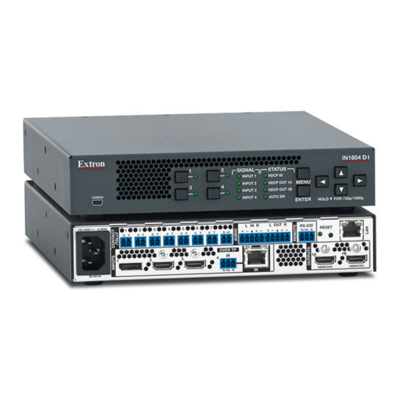 Extron electronics IN1804 Series Setup Manual
