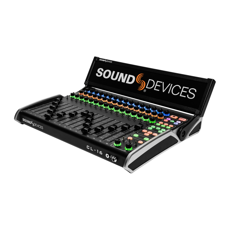 Sound Devices CL-16 Manuals