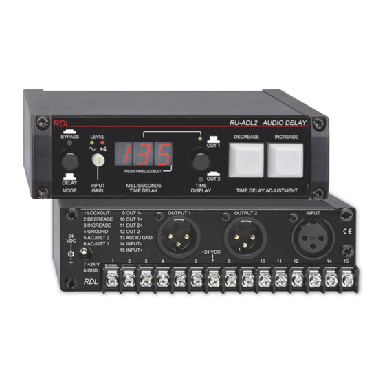 RDL RACK-UP Series Quick Start Manual
