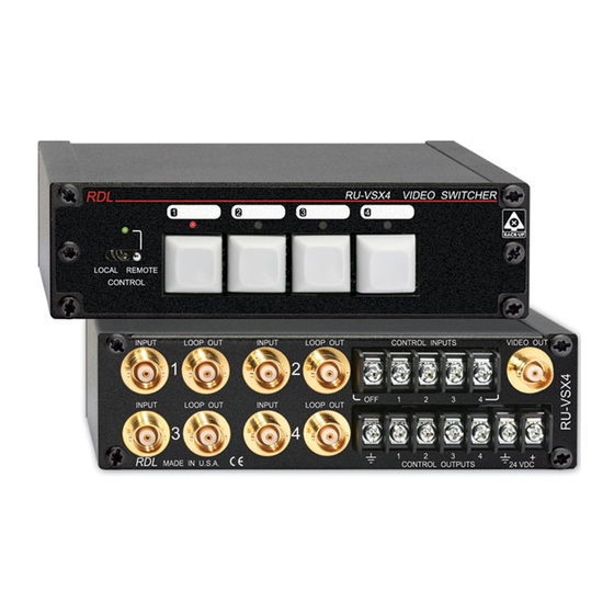 RDL RACK-UP Series Quick Start Manual