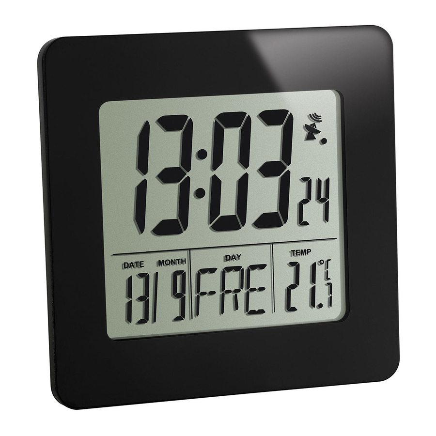 TFA 60.2525 - Radio-Controlled Alarm Clock Manual