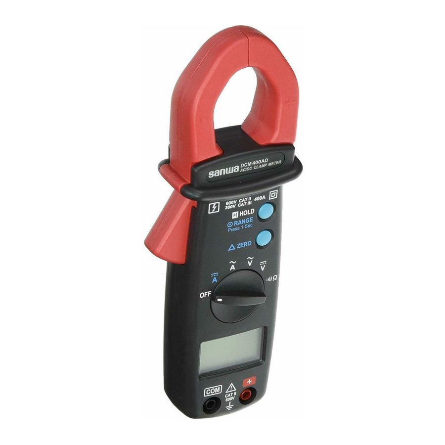 Sanwa DCM400AD - Digital Clamp Meter Manual