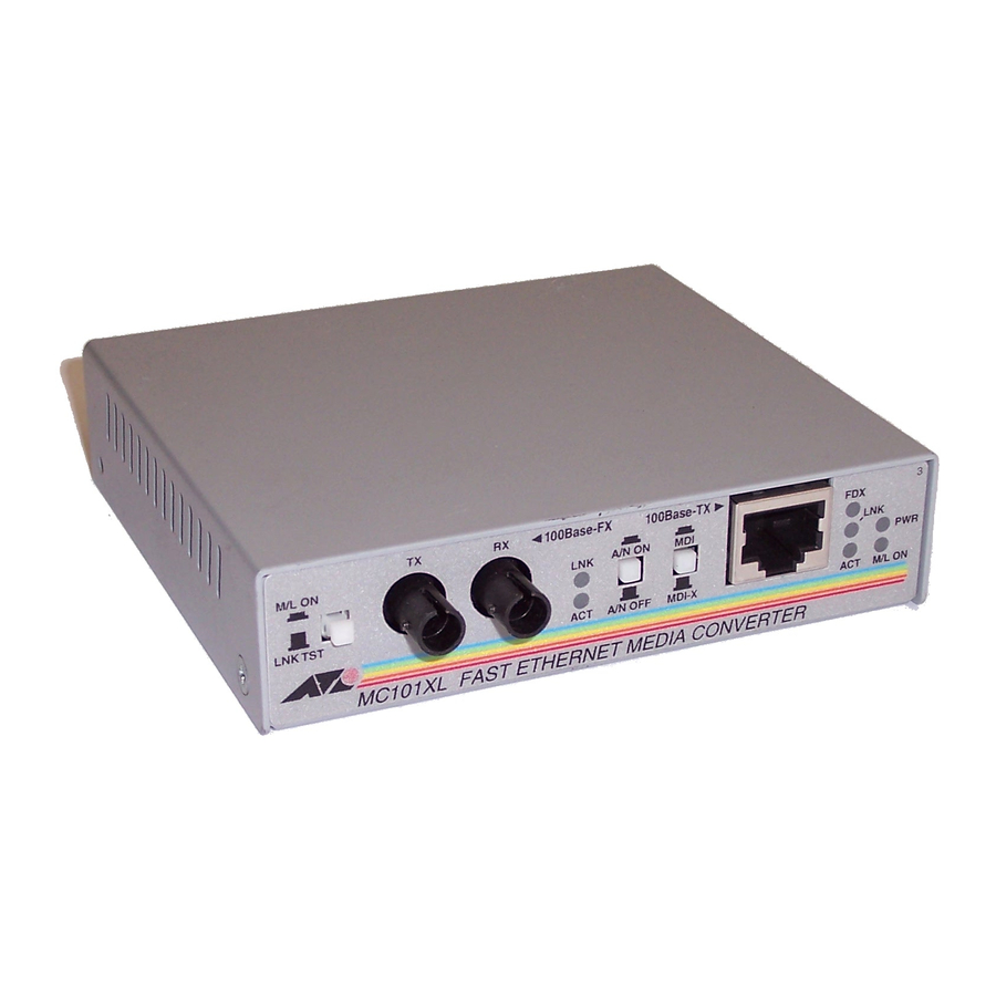 Allied Telesis AT-MC101XL Installation Manual