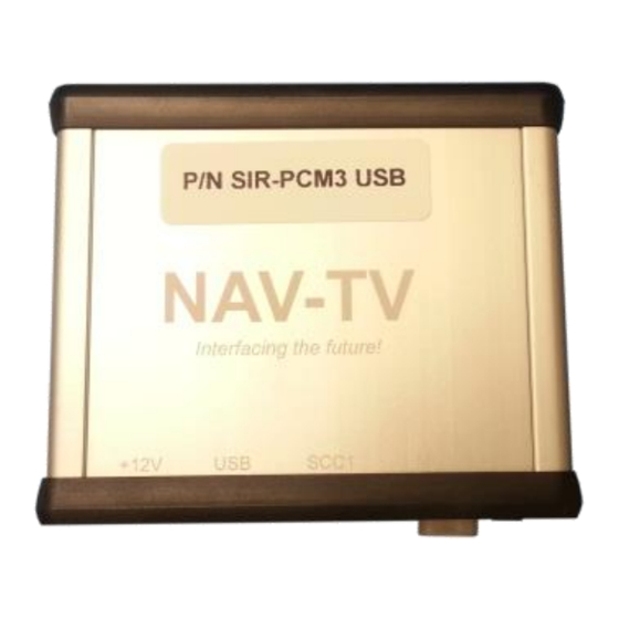 Nav TV SIR-PCM3 955 User Manual