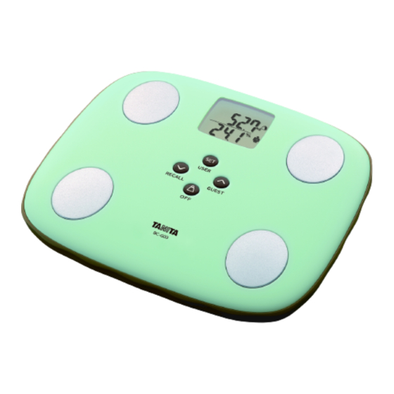 Tanita BC-G03 Instruction Manual