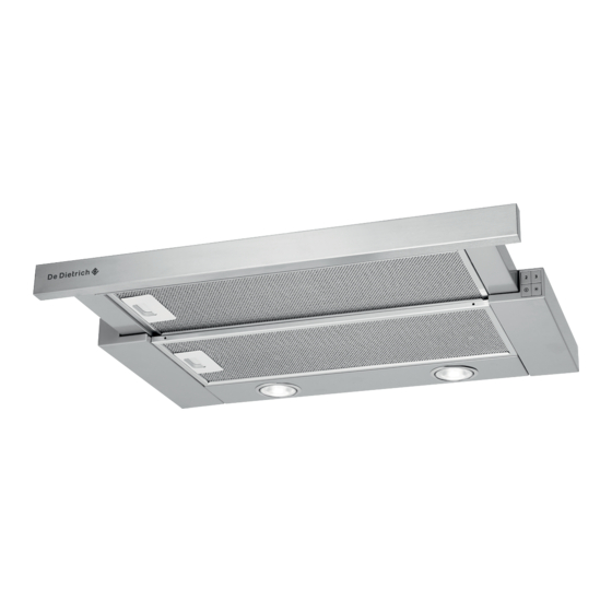 DeDietrich PLATINUM DHT7156X Instruction On Mounting And Use Manual