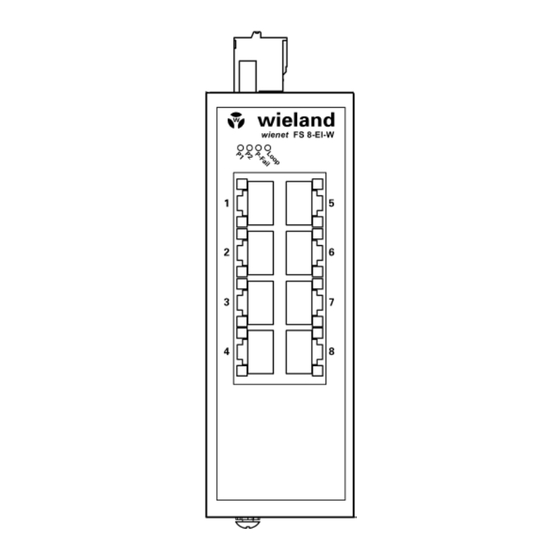 Wieland wienet FS 8-EI-W Installation Instructions