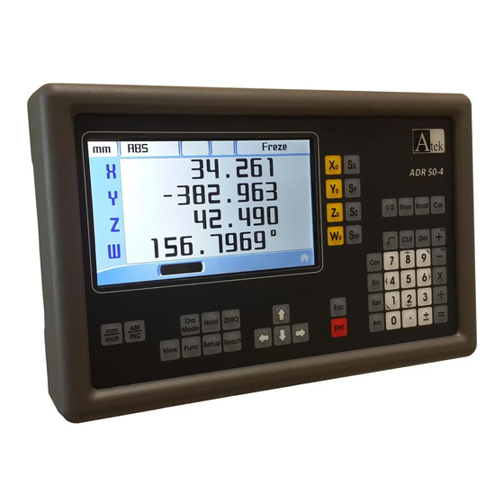 User Manuals: Atek ADR 50 Series Digital Readout System