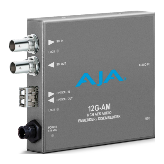 AJA 12G-AM Installation And Operation Manual