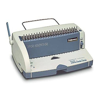 Fellowes PB 250E User Manual