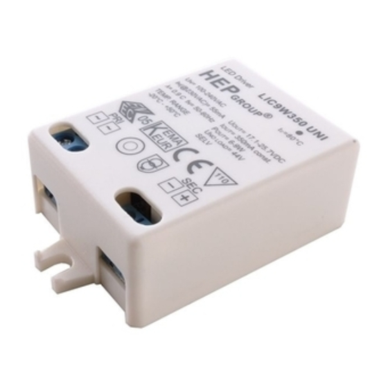 DekoLight LIC9W350 UNI Product Notes