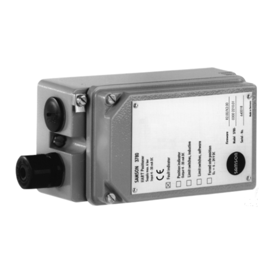 Samson 3780 Mounting And Operating Instructions