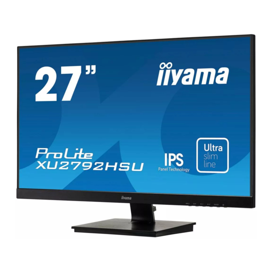 Iiyama ProLite XUB2792HSU User Manual
