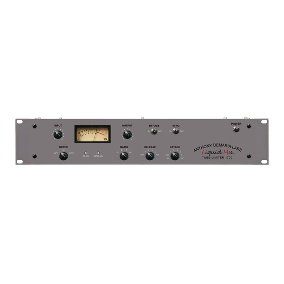 Anthony DeMaria Labs Liquid Mu ADL-1700 Manual
