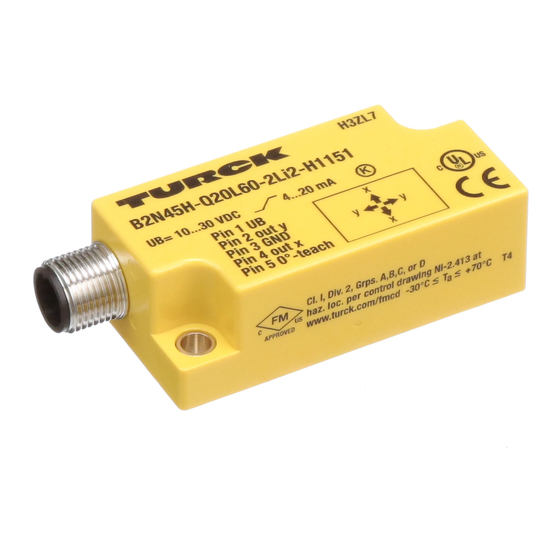 turck B2N45H-Q20L60-2Li2-H1151/3GD Quick Start Manual