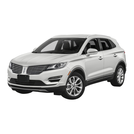 Lincoln MKC Quick Reference Manual