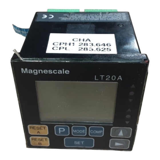 Magnescale LT20A Series Manuals