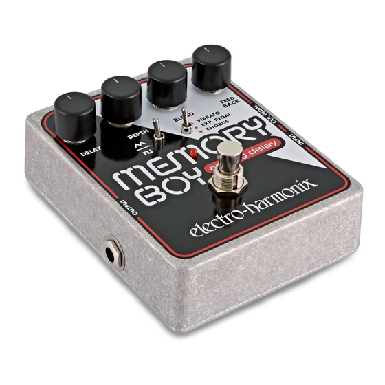 Electro-Harmonix Memory Boy Operating Instructions