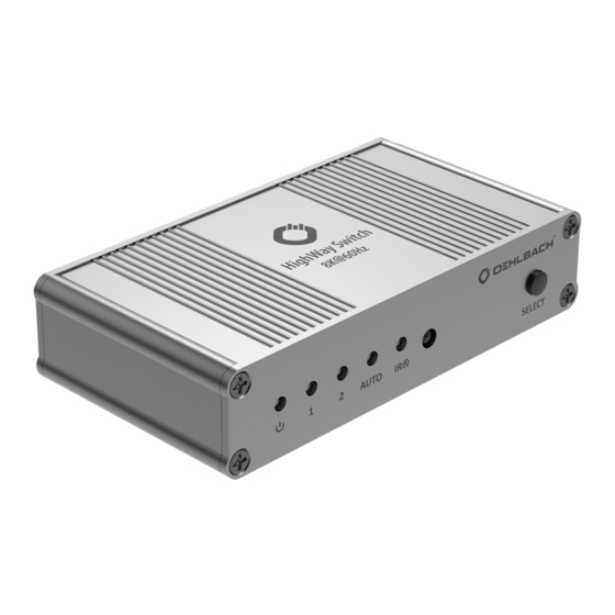 Oehlbach Highway Switch 8K Manual